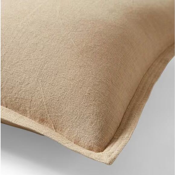 Ralph Lauren Edgefield Linen Euro Sham 26" Square Natural Beige - Picture 4 of 8